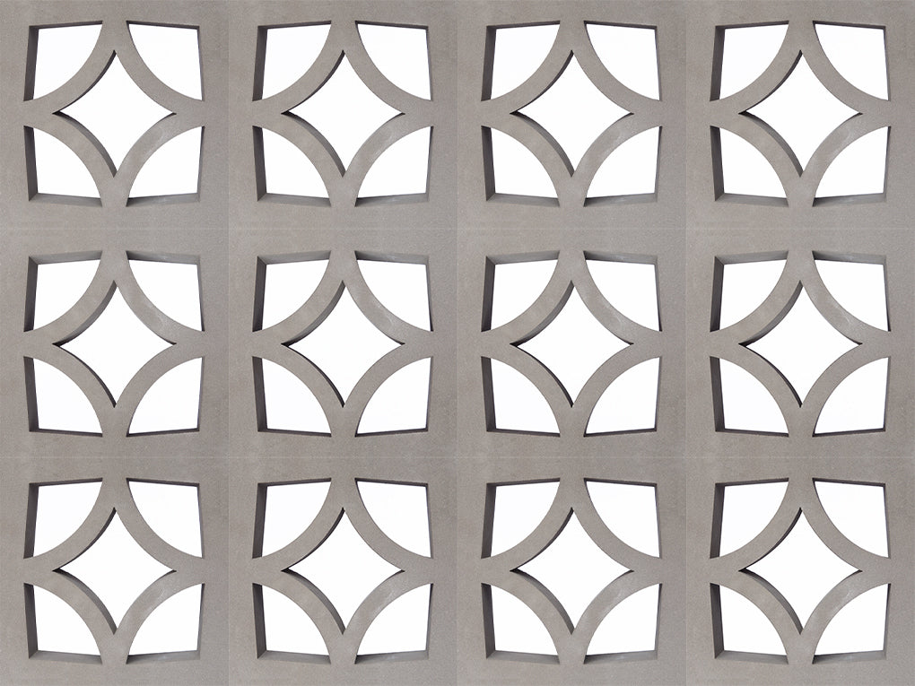 Large Grey Empress Breeze Block