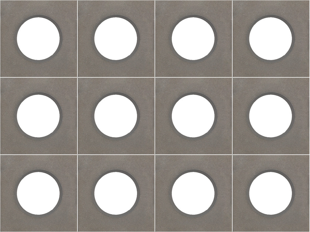 Large Grey Circle Breeze Block