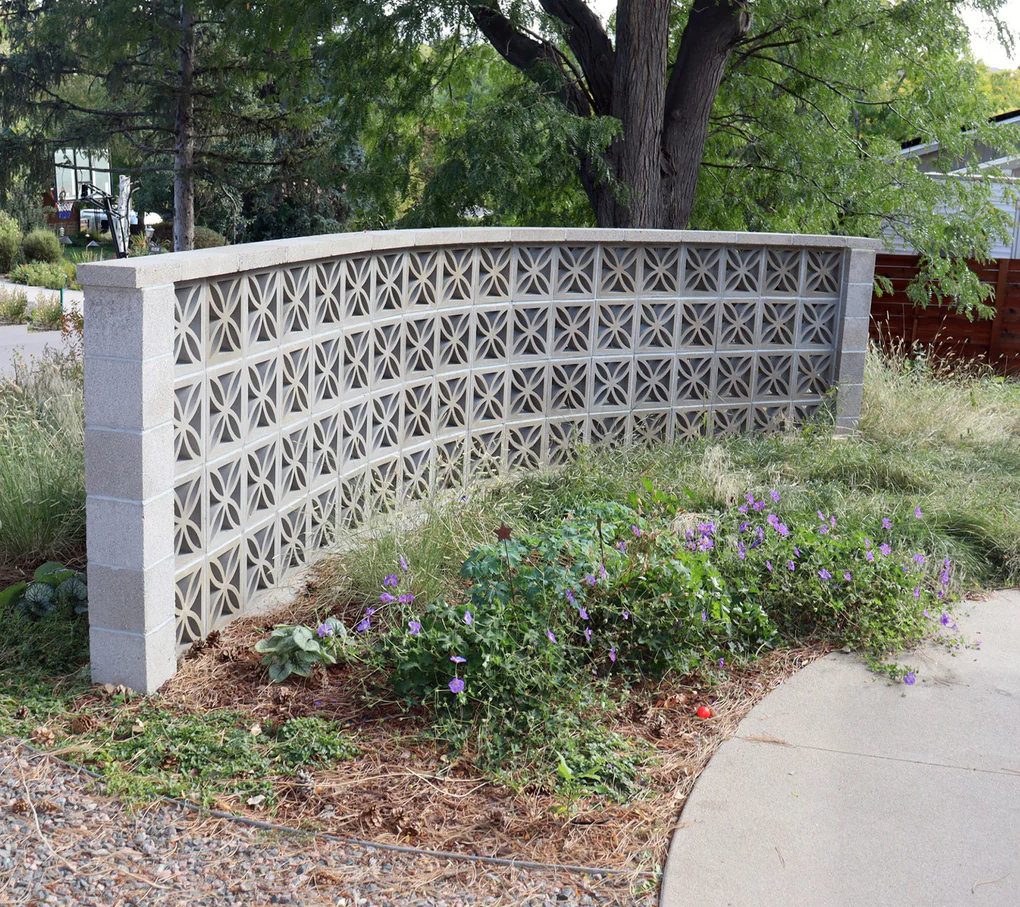 Large Grey Four Leaf Breeze Block
