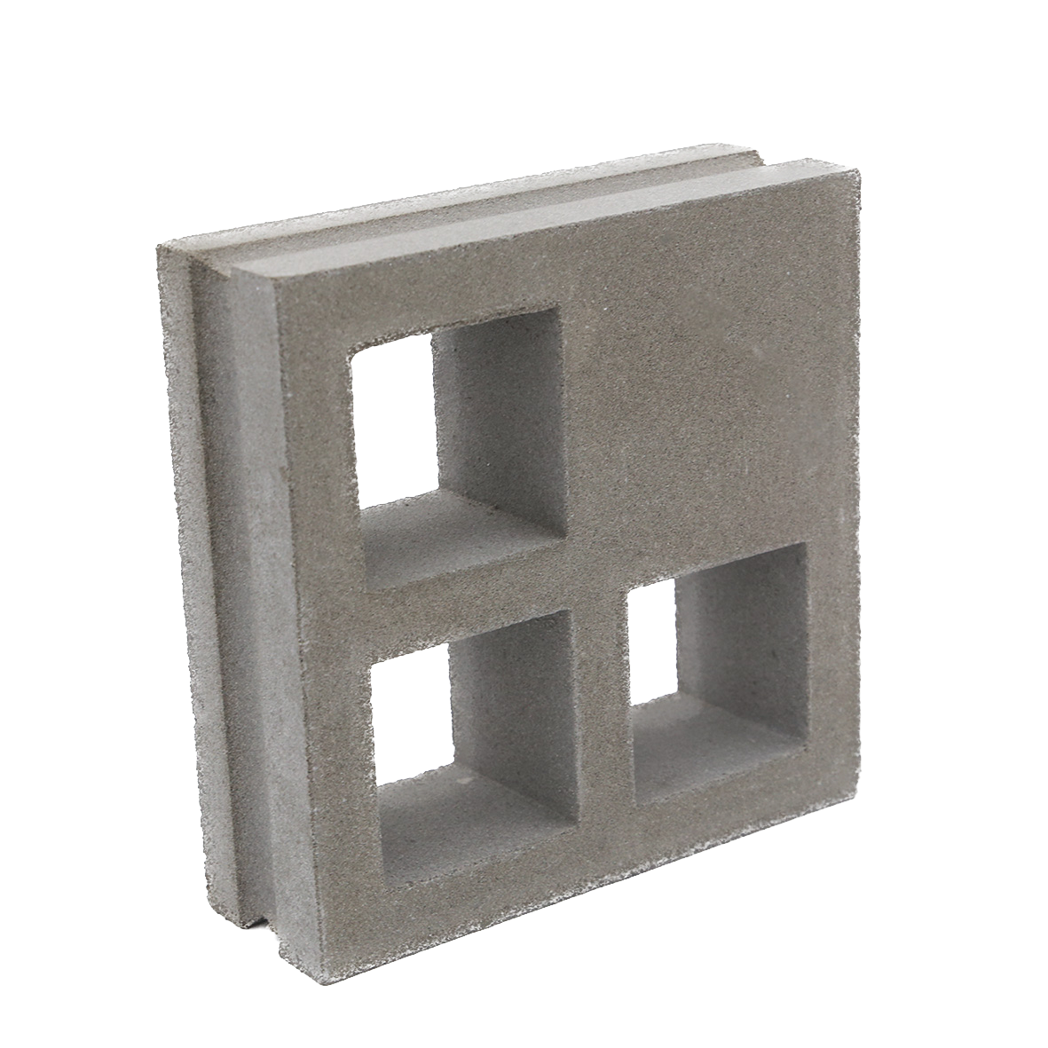 Small Grey Three Pane Breeze Block