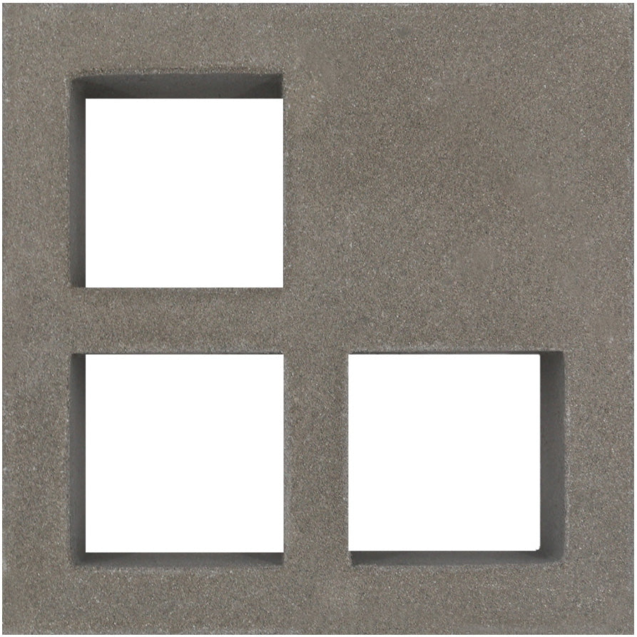 Small Grey Three Pane Breeze Block