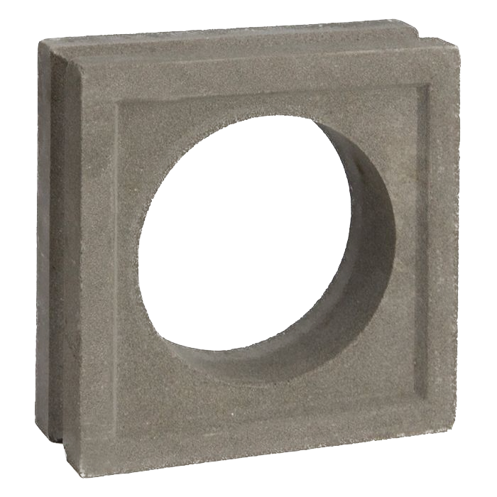 Small Grey Circle Breeze Block