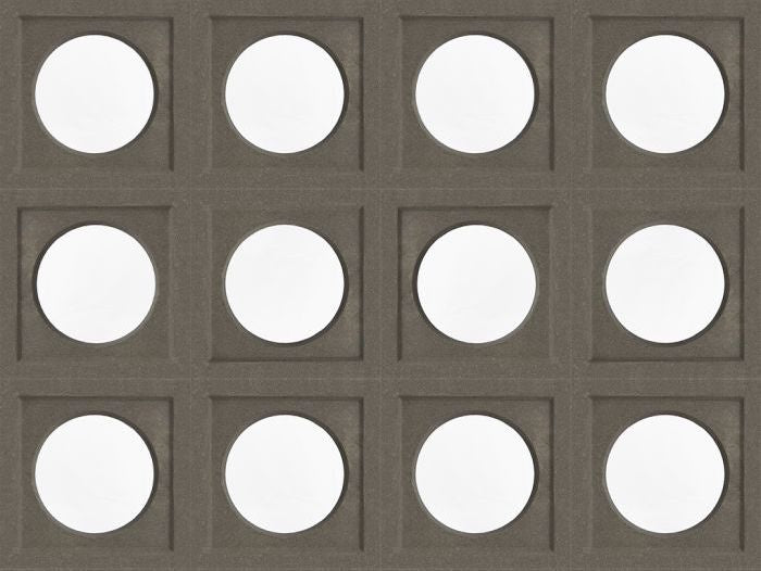 Small Grey Circle Breeze Block