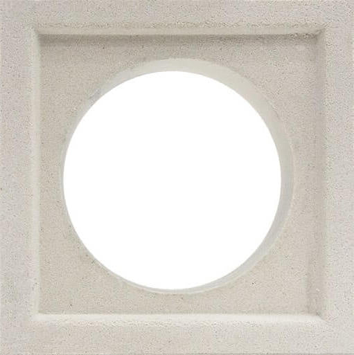 Small White Circle Breeze Block