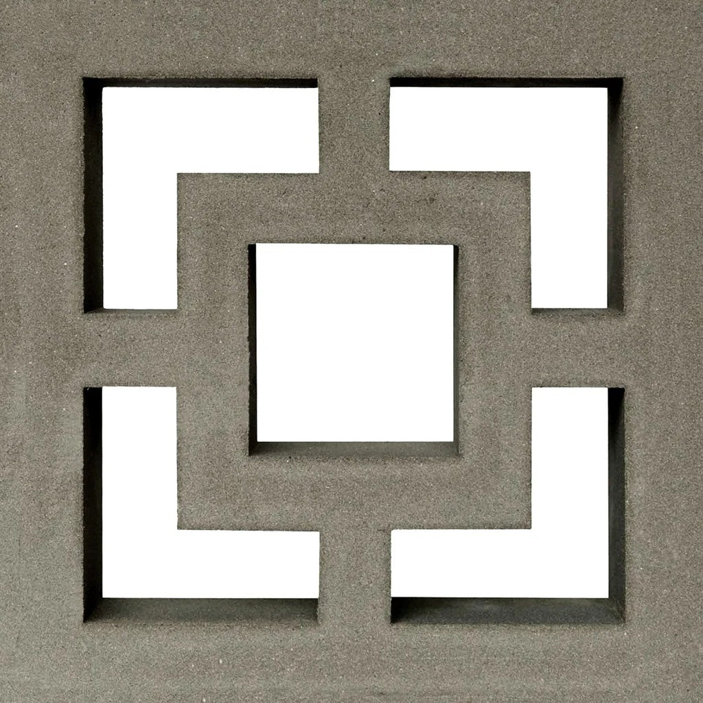 Large Grey Square-on-Square Breeze Block