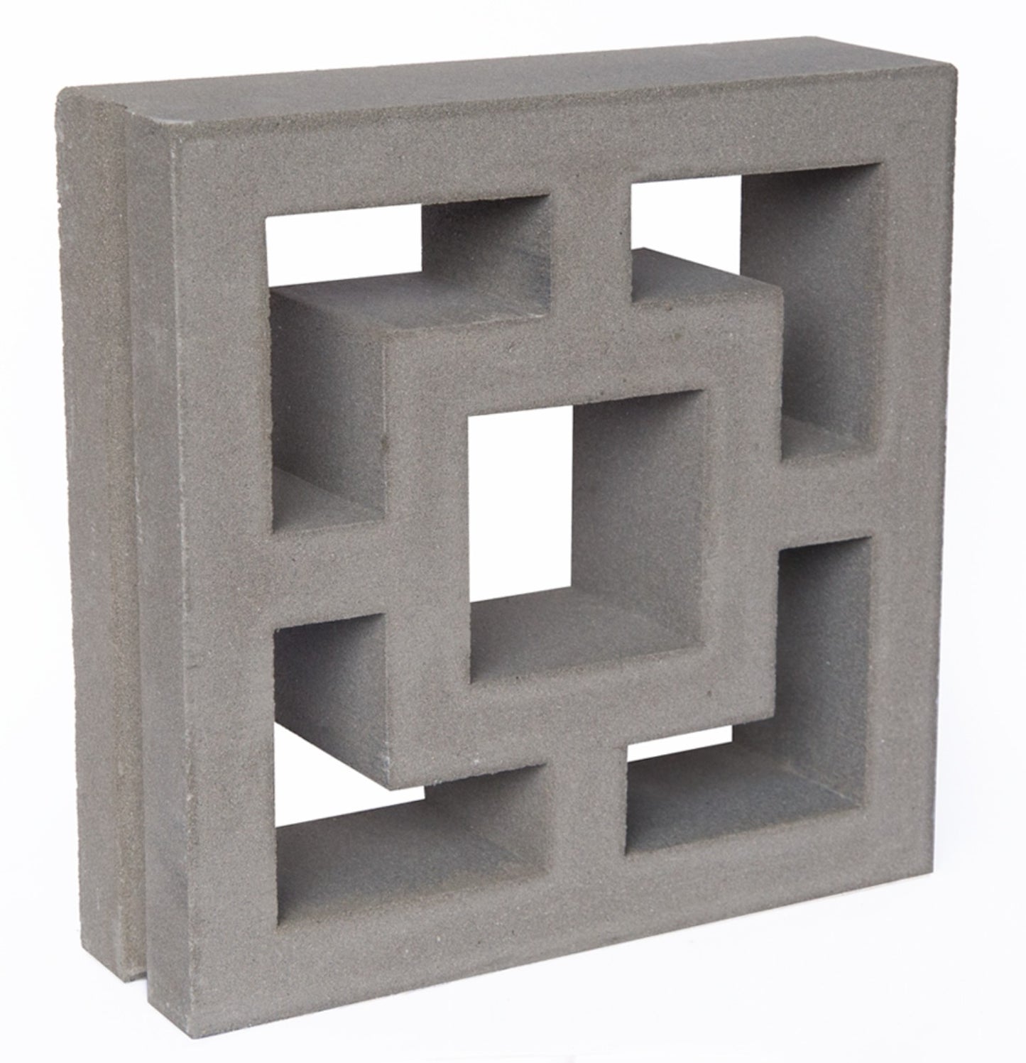 Large Grey Square-on-Square Breeze Block