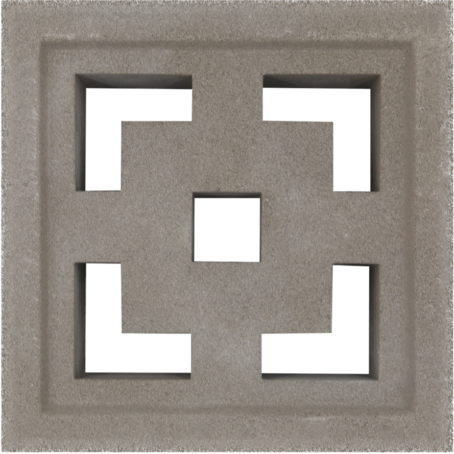Small Grey Square on Square Breeze Block