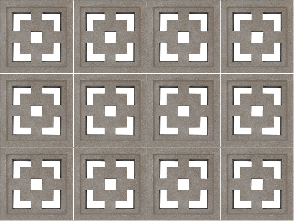 Small Grey Square on Square Breeze Block