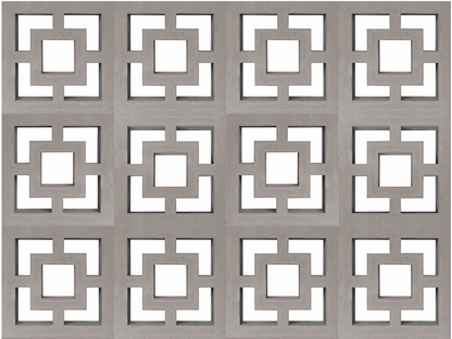 Large Grey Square-on-Square Breeze Block