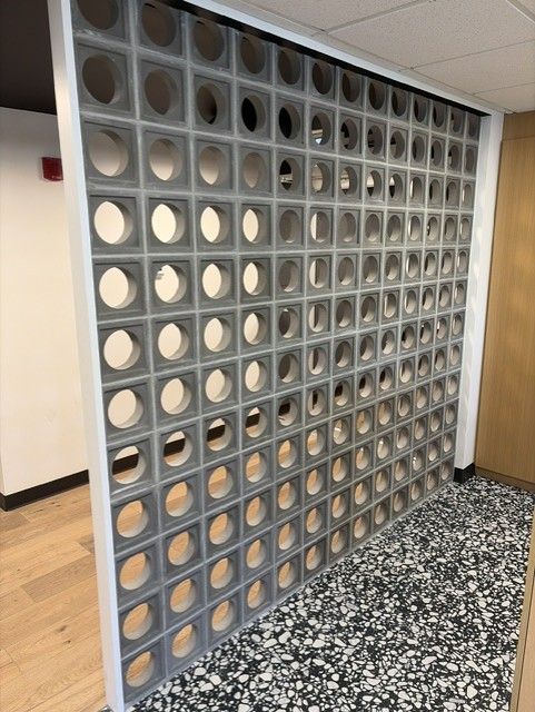Small Grey Circle Breeze Block