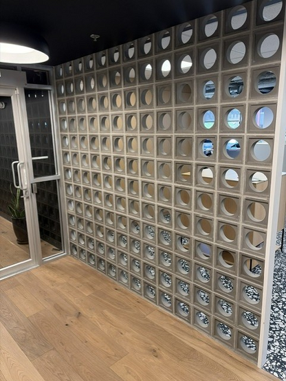 Small Grey Circle Breeze Block