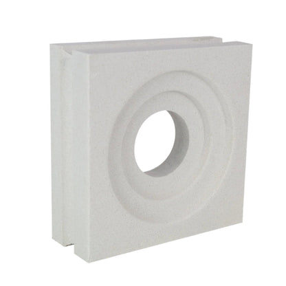 Small White Bulls Eye Breeze Block
