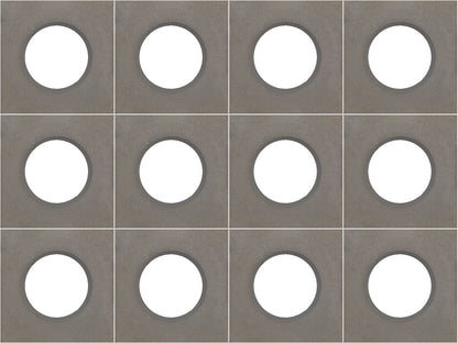 Large Grey Circle Breeze Block