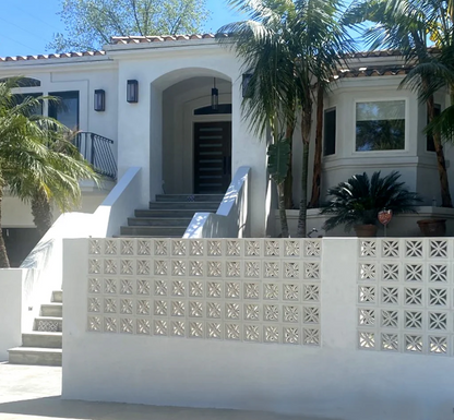 Small White Four Leaf Breeze Block