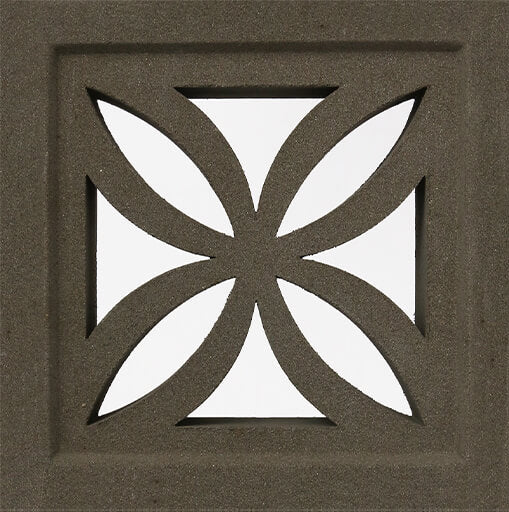 Small Grey Four Leaf Breeze Block