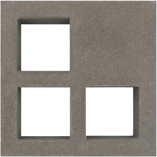 Small Grey Three Pane Breeze Block