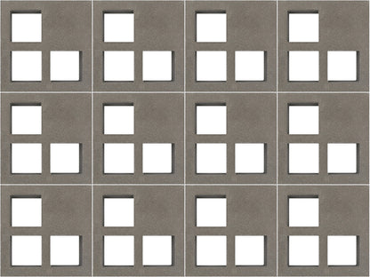 Small Grey Three Pane Breeze Block
