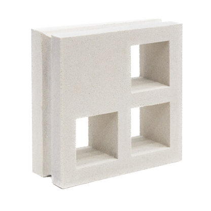 Small White Three Pane Breeze Block