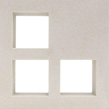 Small White Three Pane Breeze Block