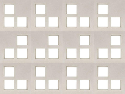 Small White Three Pane Breeze Block