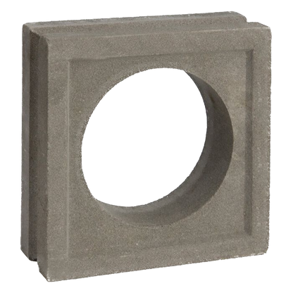 Small Grey Circle Breeze Block
