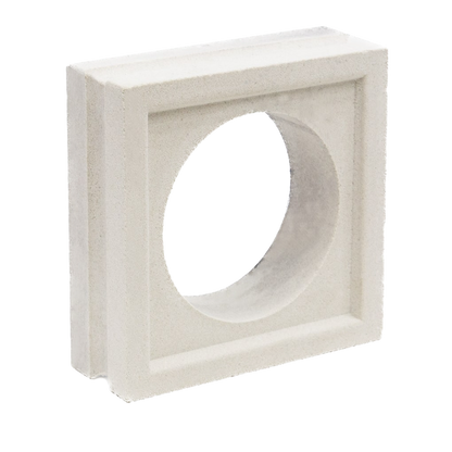 Small White Circle Breeze Block