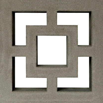 Large Grey Square-on-Square Breeze Block