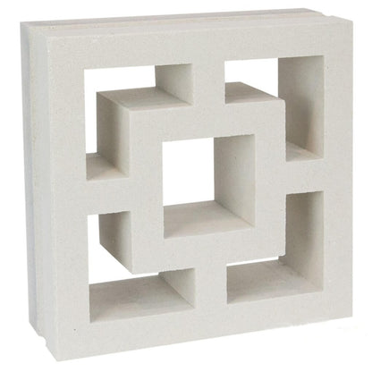 Large White Square on Square Breeze Block