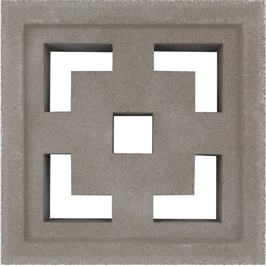 Small Grey Square on Square Breeze Block