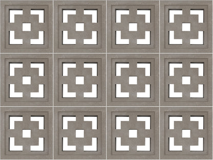 Small Grey Square on Square Breeze Block
