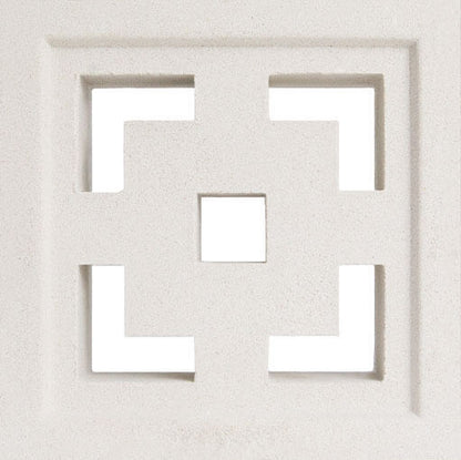 Small White Square on Square Breeze Block