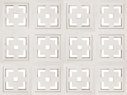 Small White Square on Square Breeze Block