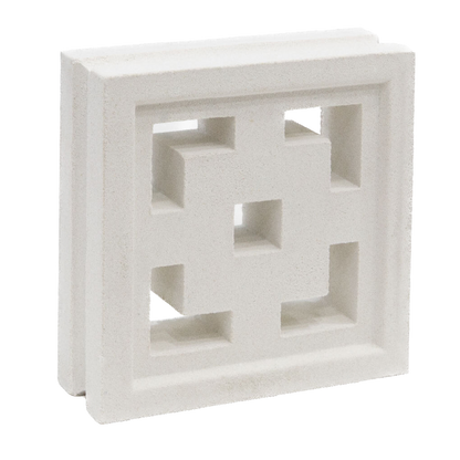 Small White Square on Square Breeze Block